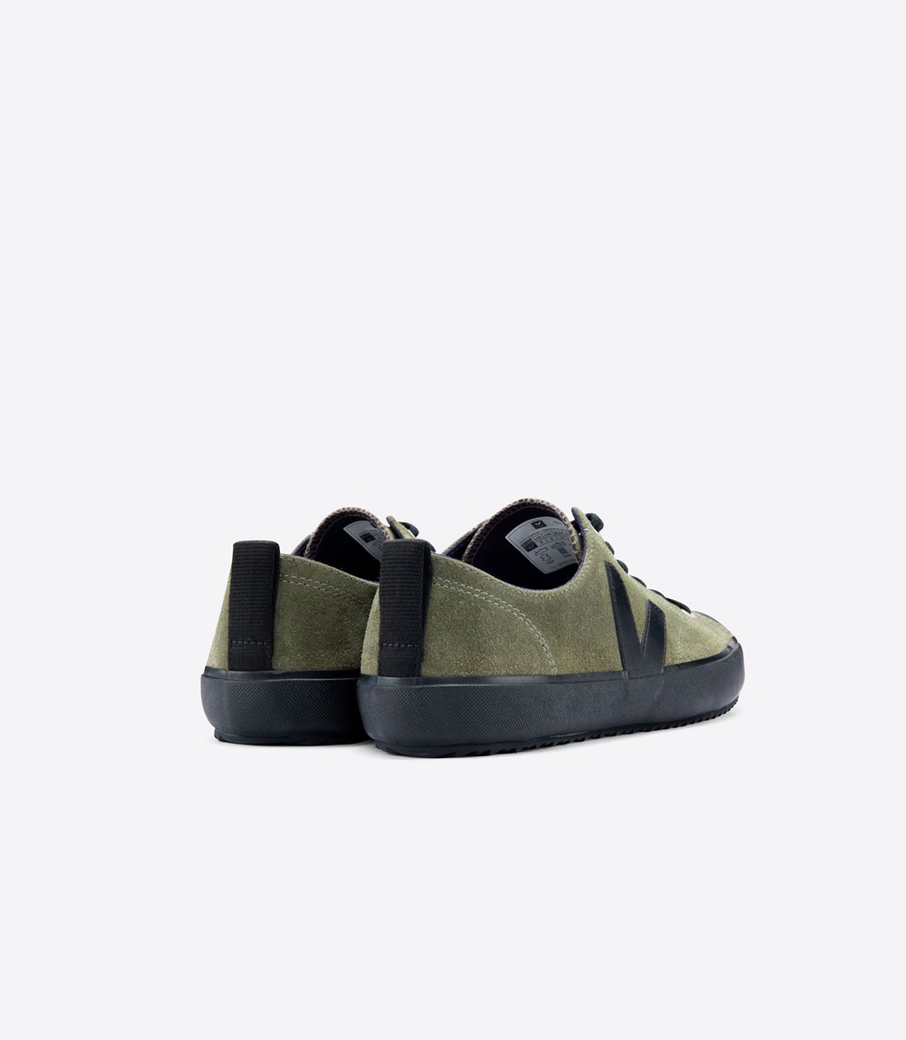 Veja Trainers Womens Olive/Black - Nova Suede - PGTO-83176